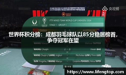 世界杯积分榜：成都羽毛球队以85分稳居榜首，争夺冠军在望